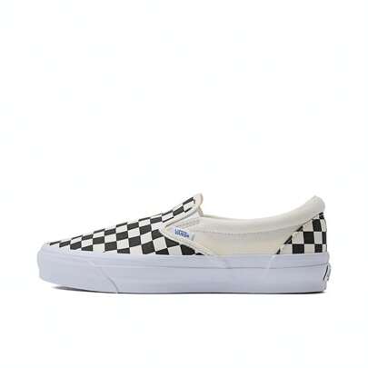 Vans 2024 Zapatos tipo slip-on unisex reedición 98 de lona/Zapatillas de goma vulcanizada de corte bajo VN000CSE2BO