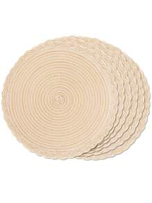 2pcs/4pcs/6pcs 15 Inch Round Woven Braided Placemat, Washable Anti-Slip Heat Insulation Tableware Mats, Suitable For Home Dining Table Decor, Holiday/Party - Multicolor - View 16