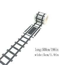 Cartoon Road Track Paper Tape, Road Track Stickers, Railway Highway Tape, Creative Traffic Tape, Traffic Car Game Stickers, Car Tape Track, Easy To Tear And Clean, Creative Toy Room Decor