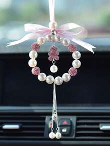 1 件可爱创意悬挂饰品汽车内饰后视镜配件 - 銀色 - 查看 11