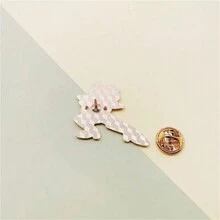 1 chiếc trâm cài hình con ếch dễ thương, phụ kiện trang sức huy hiệu kim loại chủ đề động vật kỳ quặc - Nhiều màu - Xem 7