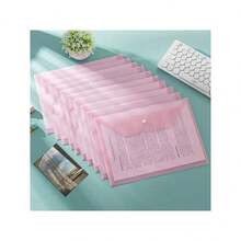 时尚彩色A4文件袋，适用于办公室，学生和存储A4 FC彩色风琴包，办公文件存储公文包，彩色学生文件袋返校 - 10個彩色A4文件袋 - 查看 10