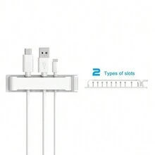 1pc 10 khe cắm cáp tổ chức cáp USB quấn cáp máy tính để bàn quản lý gọn gàng kẹp giữ dây cho dây sạc chuột máy tính tai nghe - Nhiều màu - Xem 4