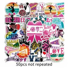 50pcs Cheer Graffiti Stickers For Water Bottle, Luggage, Scrapbooking - Light Grey - View 1