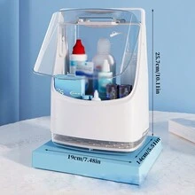1pc Hộp đựng gương OK Hộp đựng chất lỏng chăm sóc kính Gương định hình giác mạc Hộp đựng gương nhựa cầm tay - trắng - Xem 2