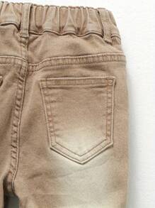 Tween Boys 时尚破洞洗水牛仔裤，街头风格