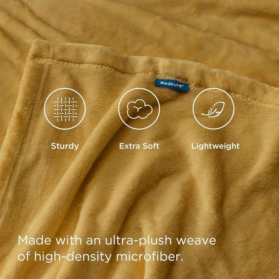 Bedsure Fleece Blankets Twin Size Grey 300GSM Lightweight Plush Fuzzy