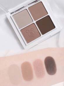 Rom&nd Better Than Eyes Eyeshadow Palette B01 Buckwheat Flower, Basic Eyeshadow Palette, 4 Colors Daily Natural Tones, X INAPSQUARE, Velvet Texture, Easy To Blend, Vivid Colors, Matte And Shimmer Finishes, High Color Payoff, Long-Lasting, Korean Cosmetics, Korean Makeup, Gift - B01 BUCKWHEAT FLOWER IN BLACK - View 5