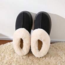 Stivali da neve imbottiti da donna, per uso all'aperto, morbidi, alla moda, caldi per l`autunno/inverno, con fodera morbida e suola platform spessa