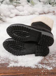 Nowe damskie buty zimowe z imitacją futra, wykonane z wysokiej jakości skóry zamszowej, oddychające, z gumową podeszwą, która jest antypoślizgowa i lekka