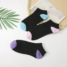 3/6/9/12 Đôi Tất Cổ Cao Thoáng Khí Thường Ngày Màu Đen Cho Nữ - màu đen - Xem 10