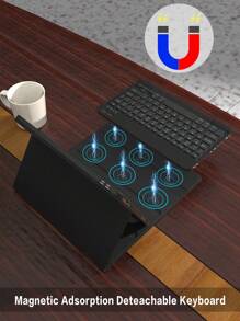 Keyboard Protective Case With Detachable Wireless Bluetooth Keyboard & Mouse Set, Built-In 150mAh Battery, Compatible With IPad, Includes Apple Pencil Slot, Suitable For IPad 5/6/7/8/9/10 & Air 3/4/5/6 (10.2/10.5/10.9/11 Inch) - Black - Black Keyboard+Mouse Set - View 9