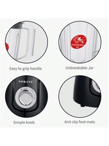 SOKANY 1piece Bullet Personal Blender, Multi-Function Mixer Food Grinder Kitchen Crushing Ice Juicer,Pulse Technology For Grinding, Mixing, Blending, Smoothie Make And Ice Crush