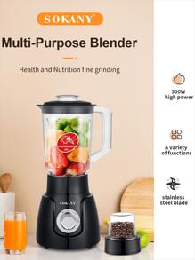 SOKANY 1piece Bullet Personal Blender, Multi-Function Mixer Food Grinder Kitchen Crushing Ice Juicer,Pulse Technology For Grinding, Mixing, Blending, Smoothie Make And Ice Crush