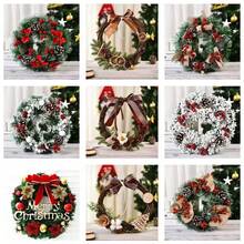 Premium Christmas New Year Decor Wreath Series – Floral Circle For Window Display, Door Hanger, And Venue Decoration With Vines - 2 cái chuông - Xem 2