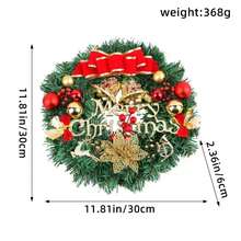 Premium Christmas New Year Decor Wreath Series – Floral Circle For Window Display, Door Hanger, And Venue Decoration With Vines - 2 cái chuông - Xem 1