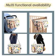 1 Túi đựng đồ đa năng cho xe đẩy, phù hợp với hầu hết các loại xe đẩy, cũi trẻ em, sử dụng 3 trong 1, sức chứa lớn có túi bên hông, phụ kiện xe đẩy, nhiều hình in đáng yêu - Quà tặng hoàn hảo cho ngày lễ, lựa chọn tốt nhất cho cha mẹ mới - nhiều màu - Xem 5