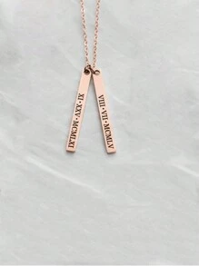 Collar personalizado con grabado de 1 a 3 nombres, collar con colgante de varios niveles, collar personalizado para mujer, regalo para aniversario, Día de San Valentín, cumpleaños, fiesta, Día de la Madre, Valentín - Oro rosa - Ver 8