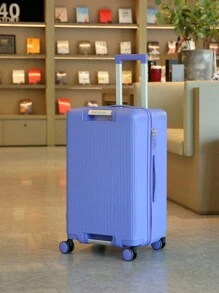 1pc Thick High Capacity Multi-Functional Explosion-Proof Zipper Swivel Wheel Suitcase With Wet Dry Separation Layer, Sports Version Suitable For School, Vacation, Business Trip, Long Journey, Good Gift Luggage Travel Suitcase Suitcases Suit Case Travel Luggage Bag For School School Accessories School Stuff