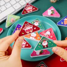 6 chiếc kẹp giấy hình tam giác Giáng sinh hoạt hình dễ thương để ghi chú, tài liệu và hồ sơ, thích hợp sử dụng cho trường học và văn phòng - Nhiều màu - Xem 4