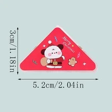 6 chiếc kẹp giấy hình tam giác Giáng sinh hoạt hình dễ thương để ghi chú, tài liệu và hồ sơ, thích hợp sử dụng cho trường học và văn phòng - Nhiều màu - Xem 7