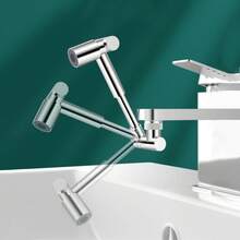 Spurtar 1440° 水龙头延长器，适用于浴室水槽，2 种出水模式，1080° 可旋转水龙头起泡器 + 360° 旋转水龙头附件厨房水龙头延长器，水龙头调节，适用于洗脸家居浴室装饰 - 銀色 - 查看 8