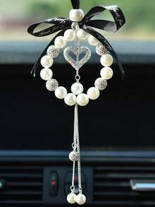 1 件可爱创意悬挂饰品汽车内饰后视镜配件 - 銀色 - 查看 16