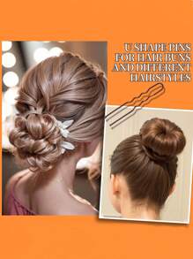 300pcs Basic Hairpin Styling Set, U-Shaped Clips & Straight Clips, School Stuff, Gifts, Hair Accessories, Head Accessories - Combination 300 Pieces - View 4