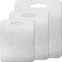 1 块全新钛砧板 - 100% 纯钛厨房砧板，1 块双面钛砧板，用于切肉、水果和蔬菜。 - 銀色 - 查看 8