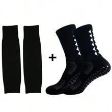 1set Football Leg Warmers With Anti-Slip Coating, Sports Leg Warmers And Sleeves, Compression Leg Sleeve For Football And Basketball, Running