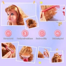 Juego De 46 Juguetes De Peluquería Para Niñas, Juego De juego de herramientas para niños/tocador de juguete para niña - Rosa - Ver 7