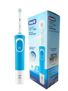 Oral-B Electric Toothbrush Adult D100 Single Brush Head - Blue - 2 Brush Heads - Blue - View 4