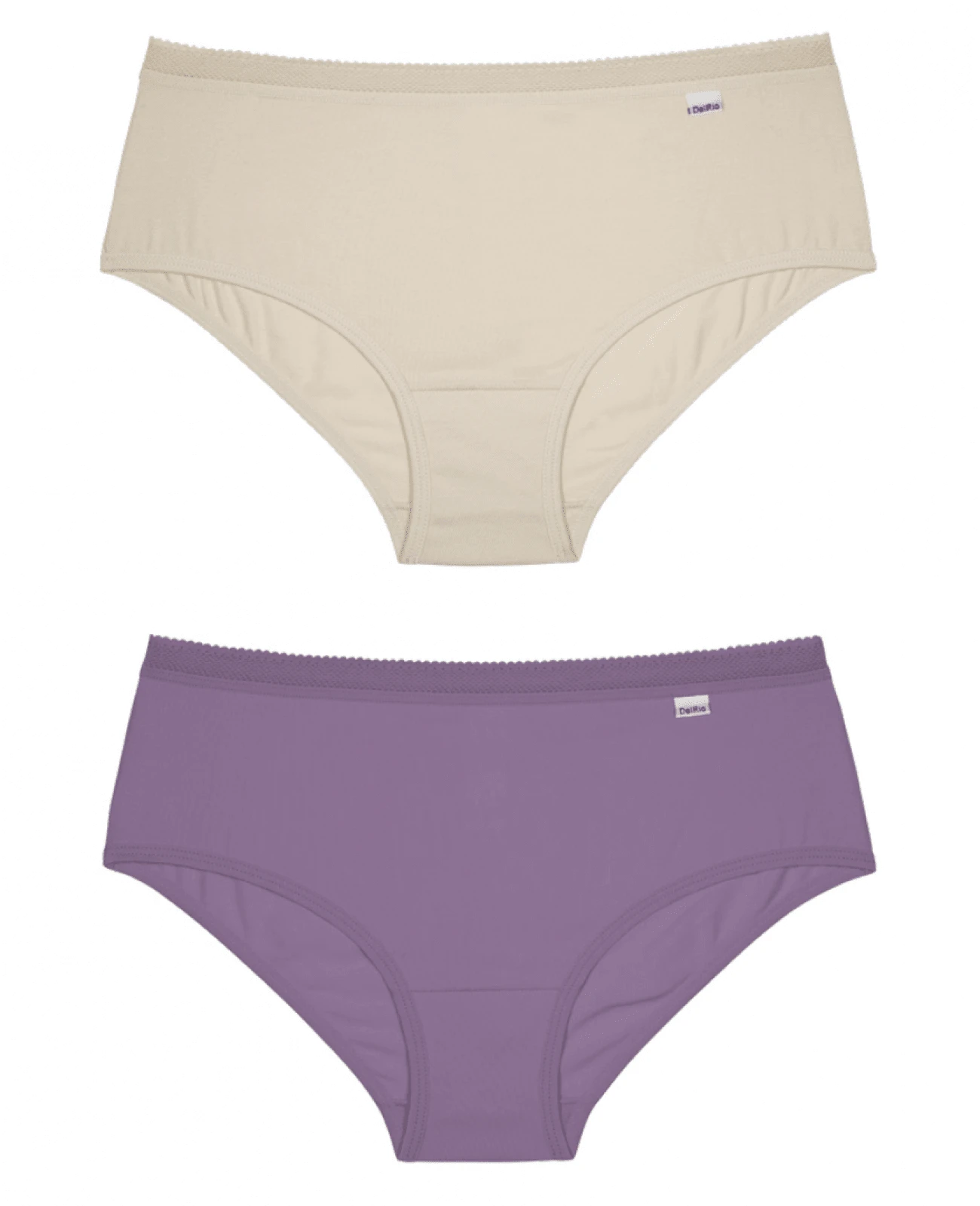 Del Rio 2-Piece Women's Panty Kit, Wide-Waisted Cotton - 紫色 - 查看 1
