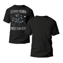 Playera Calacas Chidas Levanto Fierros Porque Culos Ninguno Playera Negra, 100% Algodón Peinado - Negro - Ver 2