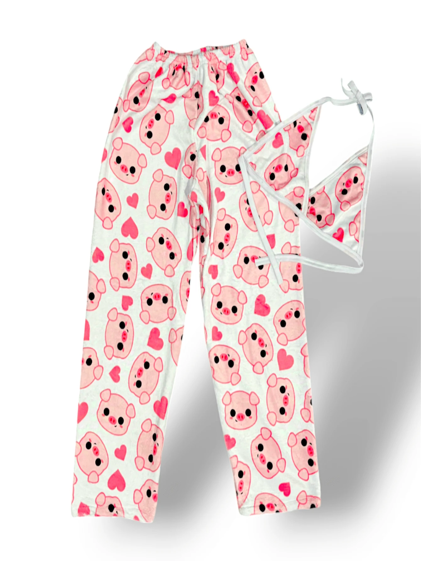 Jogger Or Duo Set As A Couple Oversized Pants Plus Bra And Axolotl T-Shirt Premium Fabric Teddy Large Size Women Or Men Pajamas Express Shipping - Multicolor - View 1