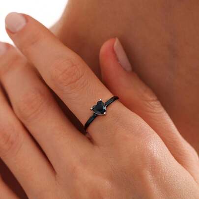 1pc Fashiona Classic Silver Teardrop Ring, Valentine's Day, Christmas, Birthday Gift, Couple's Style, Exquisite Pendant Ring, Gift For Her