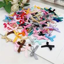 50/500 Pcs Random Color Ribbon Bow Ties, Suitable For Wedding, Festival And DIY Crafts - Perfect For Gift Wrapping, Basket Decor, Birthday Packaging, Office And Wreath Decoration