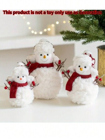 Charming Foam Snowman Desktop Decor - Perfect For Christmas And Winter Holiday Decoration, Suitable For Any Room, Snowman & Snowflake Decor