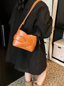 Winterneue Mode Klassischer Joker einfarbige PU wasserdichte Stoffschultertasche, personalisiertes gewebtes dekoratives Design Quadrattasche, geeignet für Reisen, Einkaufen, Arbeit, Partys, Feiern.