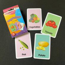 Colorful English Word Recognition Flash Cards, Visual Learning Tool - Multicolor - View 11