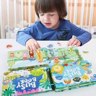 Toddler Busy Books, Toddler Early Childhood Learning Alphabet Animal Cognitive Books, Montessori Quiet Preschool Learning Toys, Sensory Books Toddler Learning Activity Books, Children Educational Toys,Touch And Feel Books,Kids Activity,Busy Board,Alphabet,Toddler Activity Book,Touch And Feel Books