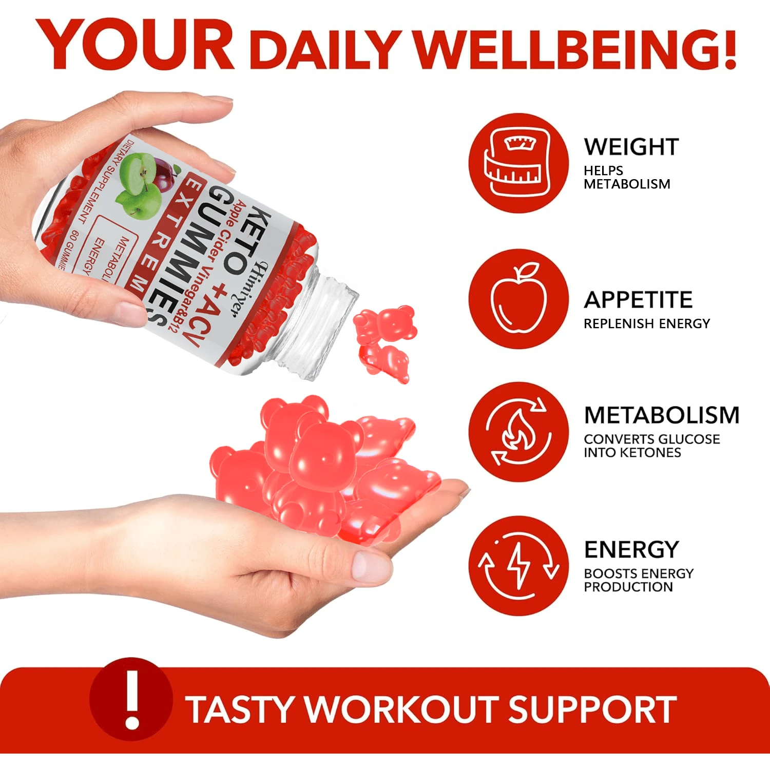 Keto ACV Premium Gummy Contains Apple Cider Vinegar Keto Supplement