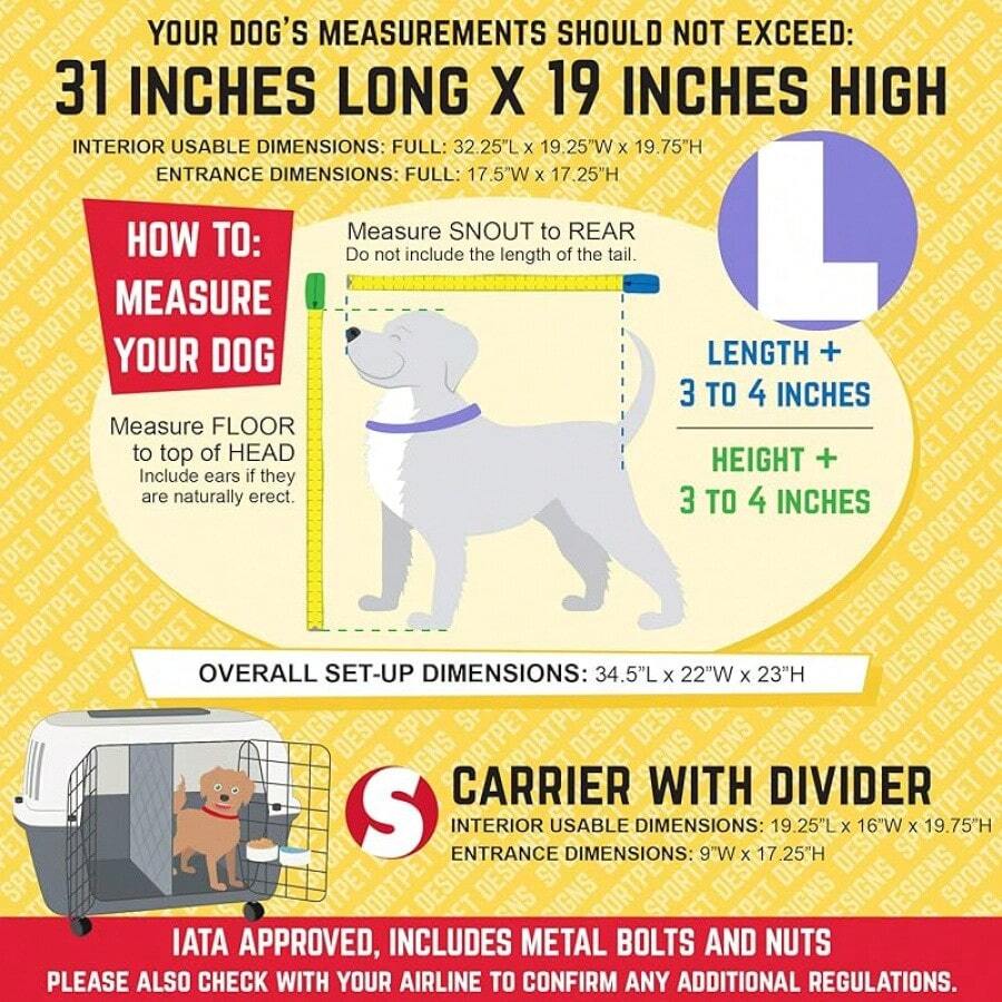 SportPet Designs Plastic Kennels Rolling Plastic Airline Approved Wire