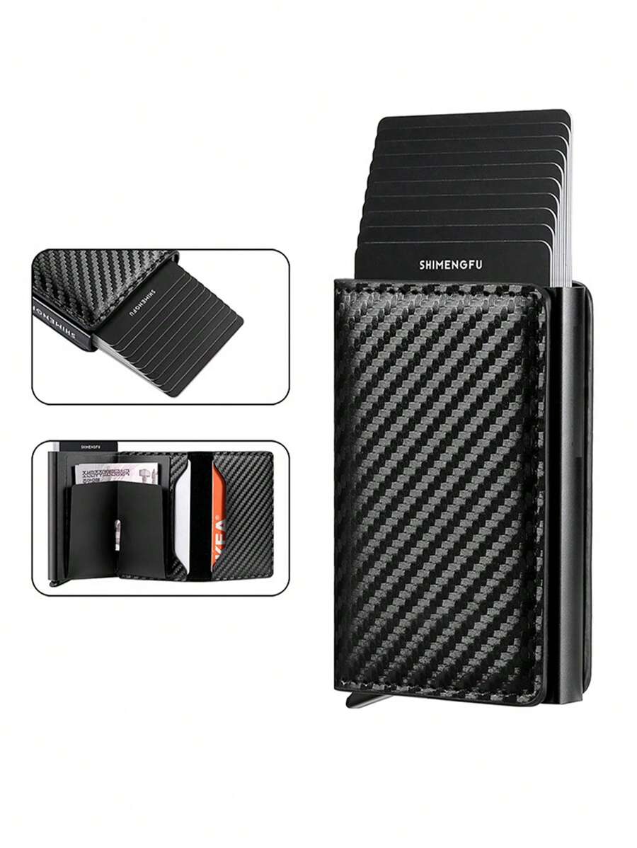 ID Credit Bank Card Holder Wallet Luxury Brand Men Anti Rfid Blocking