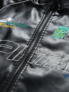 女士时尚休闲宽松修身夹克皮夹克