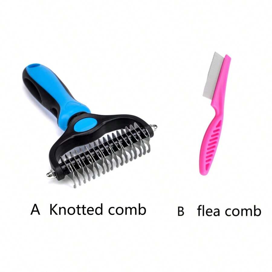 Effective Pet Shedding Brush And Dematting Comb For Dogs And Cats