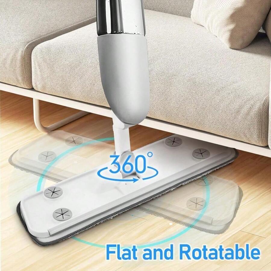 Spray Mop For Floor Cleaning 5 Reusable Microfibre Pads 550ml Water