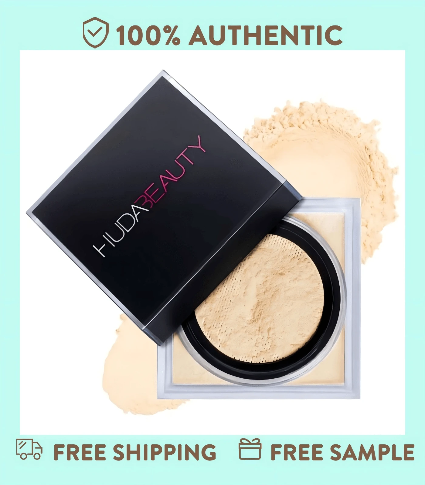 HUDA BEAUTY Easy Bake Loose Baking & Setting Powder – Banana Bread, 0.71 Oz / 20 G, Lightweight, Long-Lasting Matte Setting Powder For Baking And Setting Makeup, Shine Control, Blurring & Perfecting Finish, Ideal For Medium Skin With Neutral Undertones - 香蕉麵包 - 淺色,中度和棕褐色膚色 - 查看 1