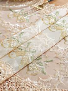 1 tấm khăn trải bàn thêu hình không khí Giáng sinh, vải lưới 100% Polyester dùng trang trí nhà bếp, bàn ăn, bàn làm việc, tủ trang điểm, tủ quần áo, phòng khách, phòng ngủ, ngoài trời, tiệc tùng, đám cưới - Nhiều màu - Xem 10