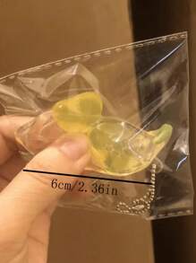 透明柔软豆子钥匙扣玩具，两颗豆子都可以挤出来 - 彩色 - 查看 2